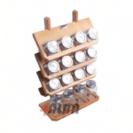 جا ادویه رومیزی چوب شیشه 16 قوطی آلبا - Alba