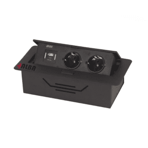 پریز توکار دو سوکت برق دو USB سیم کشی داخلی آلبا - Alba