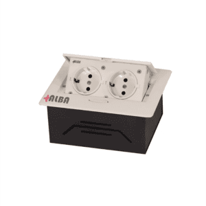 پریز توکار دو سوکت برق آلبا - Alba