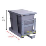 سطل زباله دومخزنه با درب بازشو متوسط آلبا - Alba - Image 2