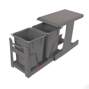 سطل زباله دو مخزنه ریل کف کوچک تاندم آلبا - Alba