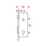 قفل سوئیچی 6/5 سانتی متر دلتا – Delta - Image 2