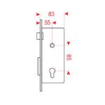 قفل سوئیچی 8 سانتی متر زبانه تخت دلتا – Delta - Image 2