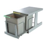 سطل زباله ریلی دو مخزن متوسط ریل کف آذین - Azin