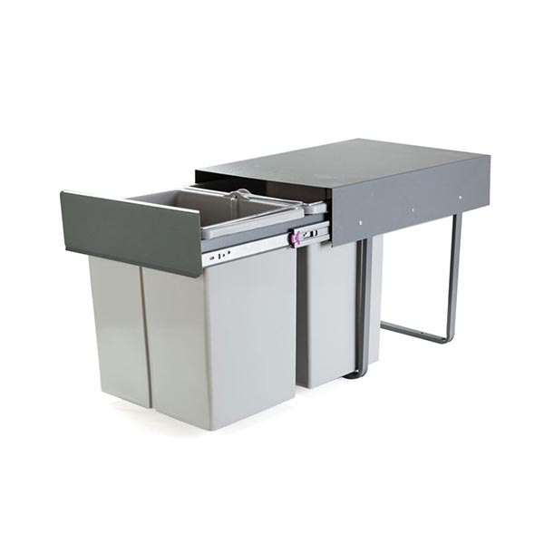 سطل زباله ریلی دو مخزن بزرگ آذین - Azin