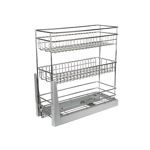 سبد جا بطری و حبوبات ریل کف 3 طبقه آذین - Azin