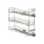 سبد جا بطری ریل بغل ایتالیایی سه طبقه آذین - Azin