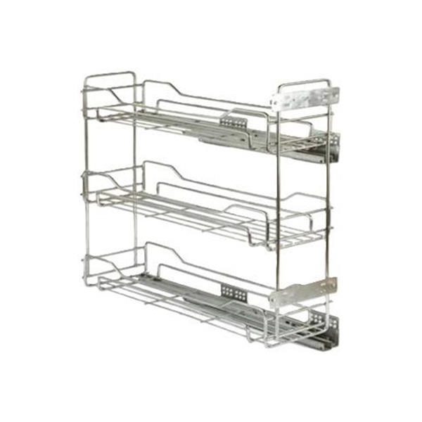 سبد جا بطری ریل بغل ایتالیایی سه طبقه آذین - Azin