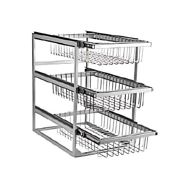 سبد ریلی چند منظوره نصب از کف سه طبقه آذین - Azin