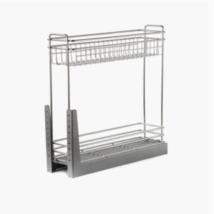 سبد جا بطری و حبوبات ریل کف دو طبقه آذین - Azin