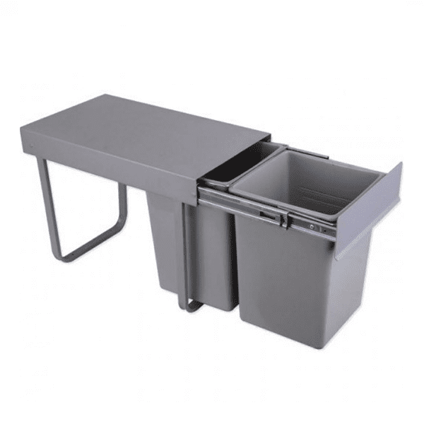 سطل زباله ریلی دو مخزن متوسط آذین - Azin