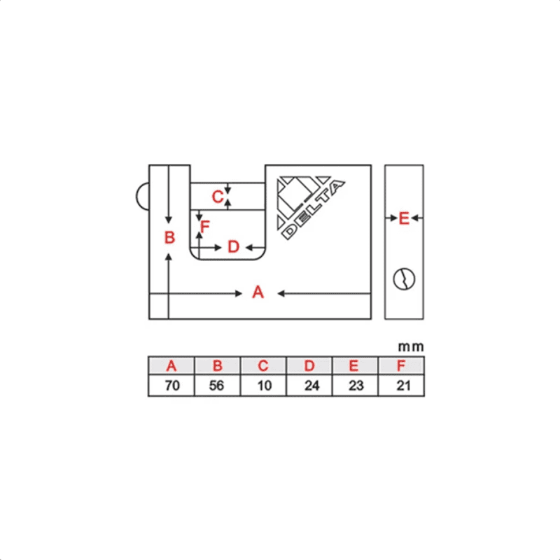 قفل کتابی 9 میلی متری روکش دار B-10090 دلتا - Delta