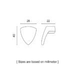 دستگیره کابینت تک پیچ 100 دستگیره ایران - Dastgireh Iran