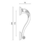دستگیره ورودی 8304LHR دستگیره ایران - Dastgireh Iran - Image 3