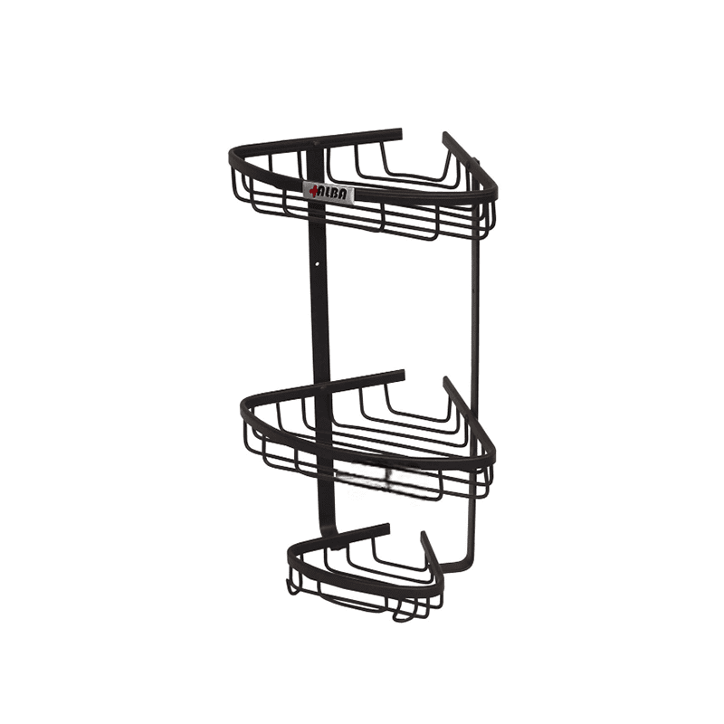 سبد کنج حمام آلومینیومی دو طبقه آلبا - Alba  مدل SKU4898