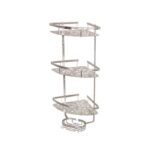 سبد کنج حمام کف ورقی آلومینیومی سه طبقه آلبا - Alba  مدل SKU7421