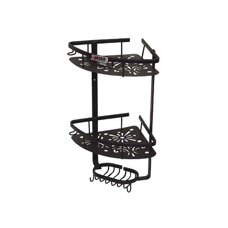 سبد کنج حمام کف ورقی آلومینیومی دو طبقه آلبا - Alba  مدل SKU8550