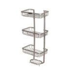 سبد مستطیل حمام آلومینیومی سه طبقه آلبا - Alba  مدل SKU7890