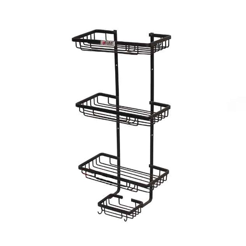 سبد مستطیل حمام آلومینیومی سه طبقه آلبا - Alba  مدل SKU7890