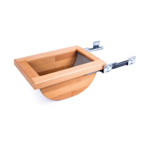 سبد سیب و پیاز نیم گرد کف استیل چوب فلز آلبا - Alba مدل SKU9361