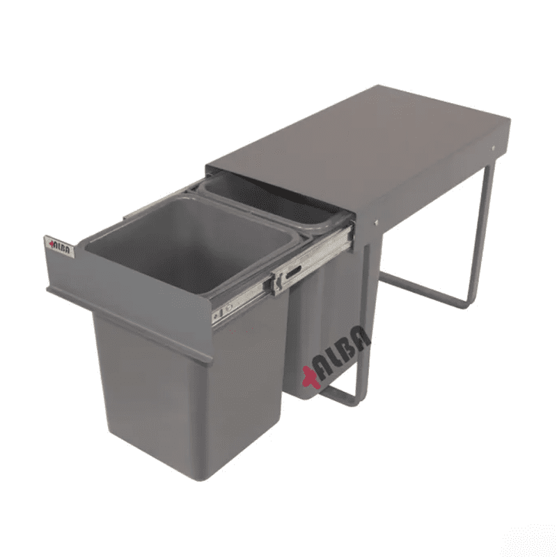 سطل زباله دو مخزنه ریلی کوچک آلبا - Alba